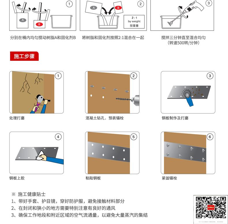 包钢江汉粘钢加固施工过程